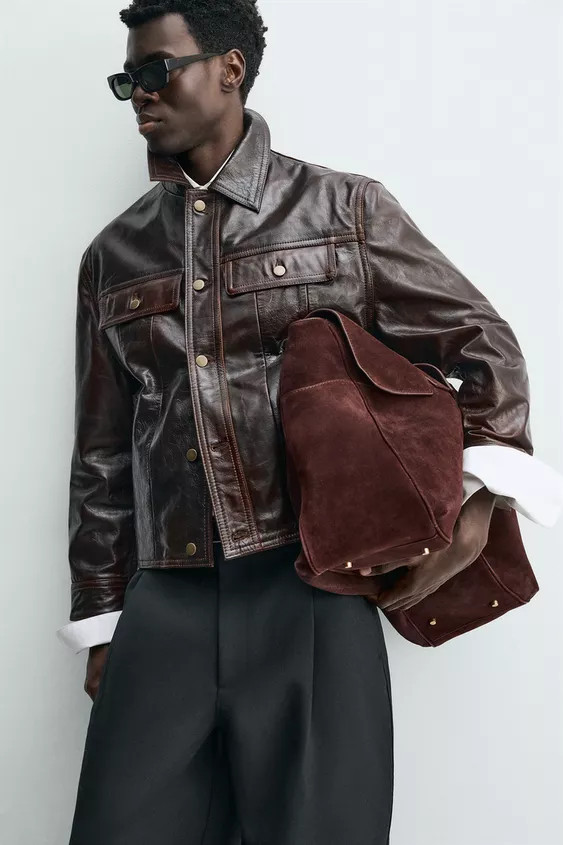 LEATHER HANDBAG | Zara US