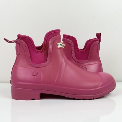 Hunter Women’s Original Short Ankle Rubber Rain Boots Pink Size 11.0 Slip On | eBay US