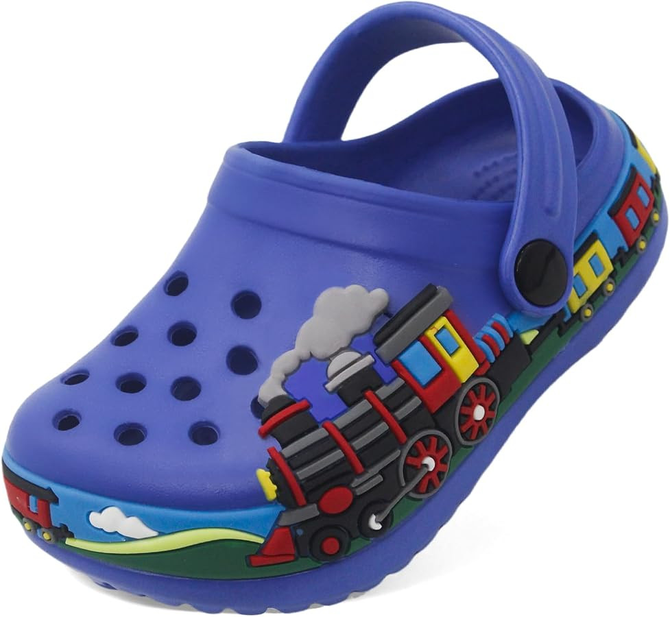 Zuecos para niños y niñas, sandalias deslizantes para niños pequeños, pantuflas con bonito pa... | Amazon (US)