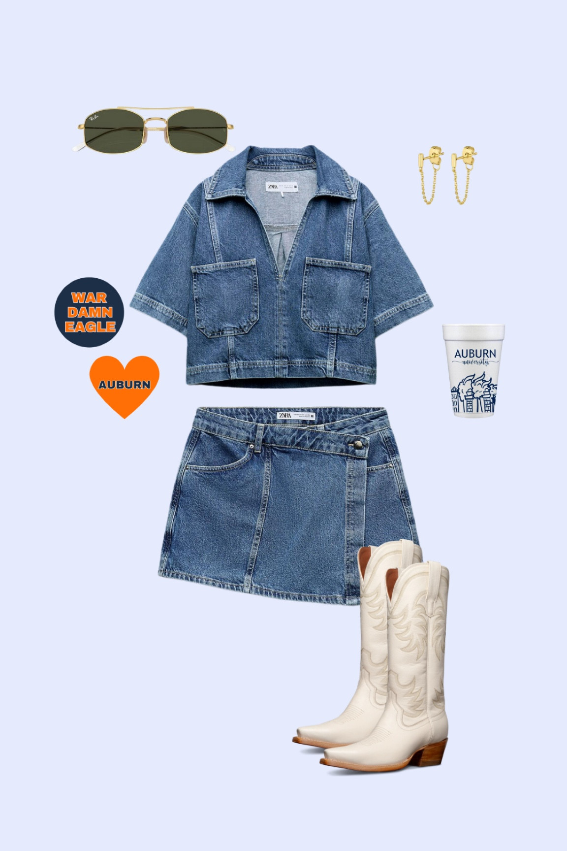 Auburn blue & orange gameday outfit inspo! Original set is from Zara (can’t link) !!

#LTKStyleTip #LTKSeasonal