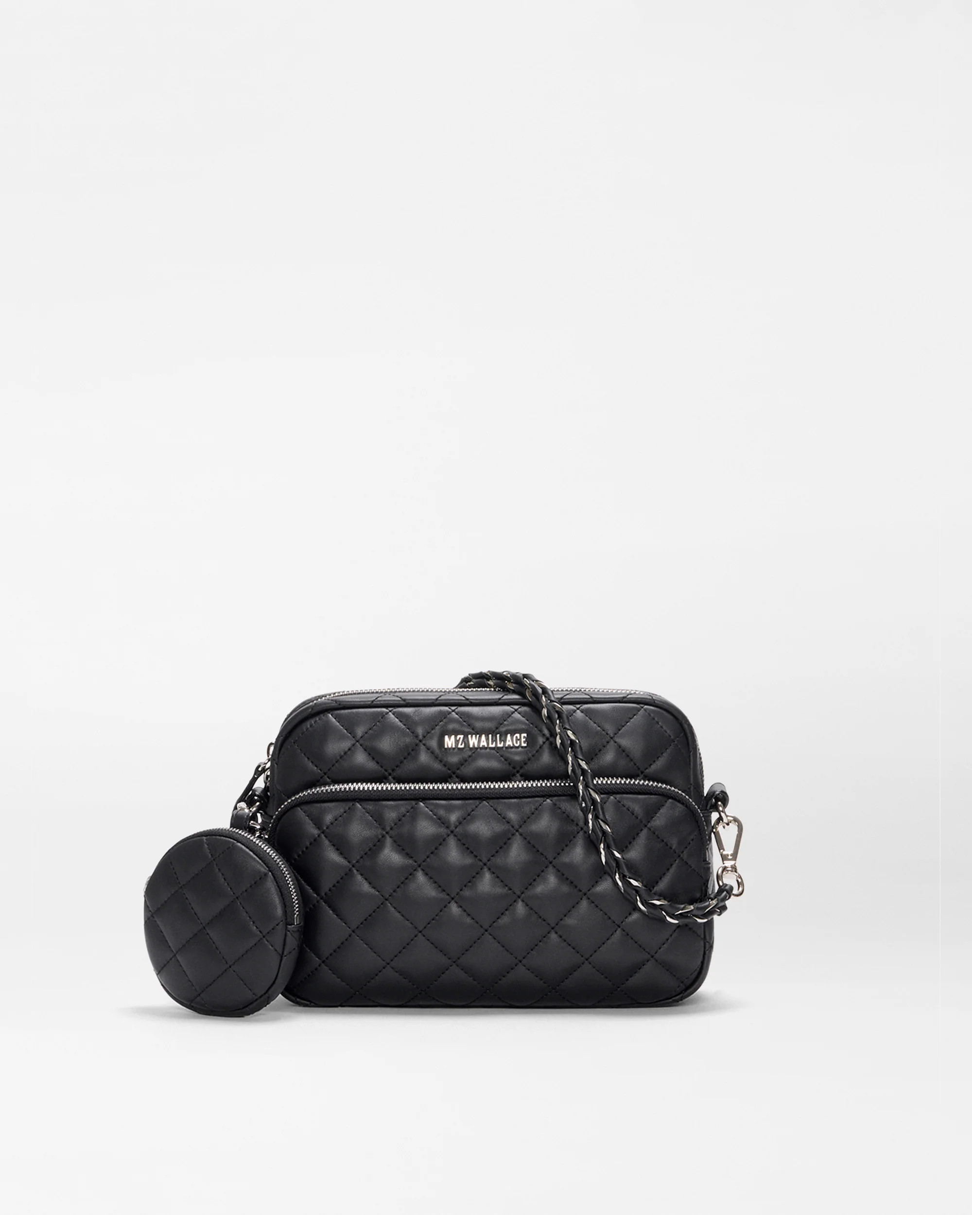 Black Quilted Leather Small Metro Camera Bag | MZ Wallace