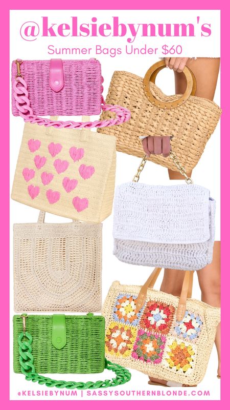 Bags. Summer bag. Straw bag. Beach bag. Vacation purse. Woven bag. Bag under $60. Beach tote. 

#LTKtravel #LTKitbag #LTKunder100