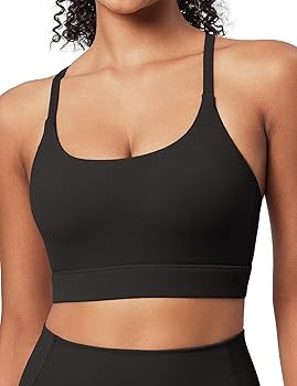 IUGA Sports Bras for Women Strappy Sports Bra Racerback Padded Workout Yoga Gym Y Back Tops with ... | Amazon (US)
