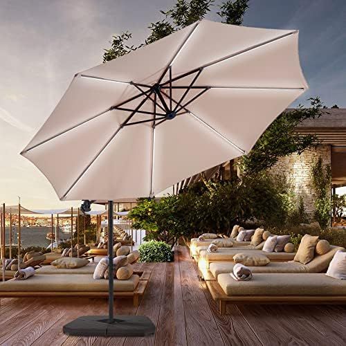 Amazon.com : BLUU BANYAN 10 FT Patio Offset Umbrella Outdoor Cantilever Umbrella Hanging Umbrella... | Amazon (US)