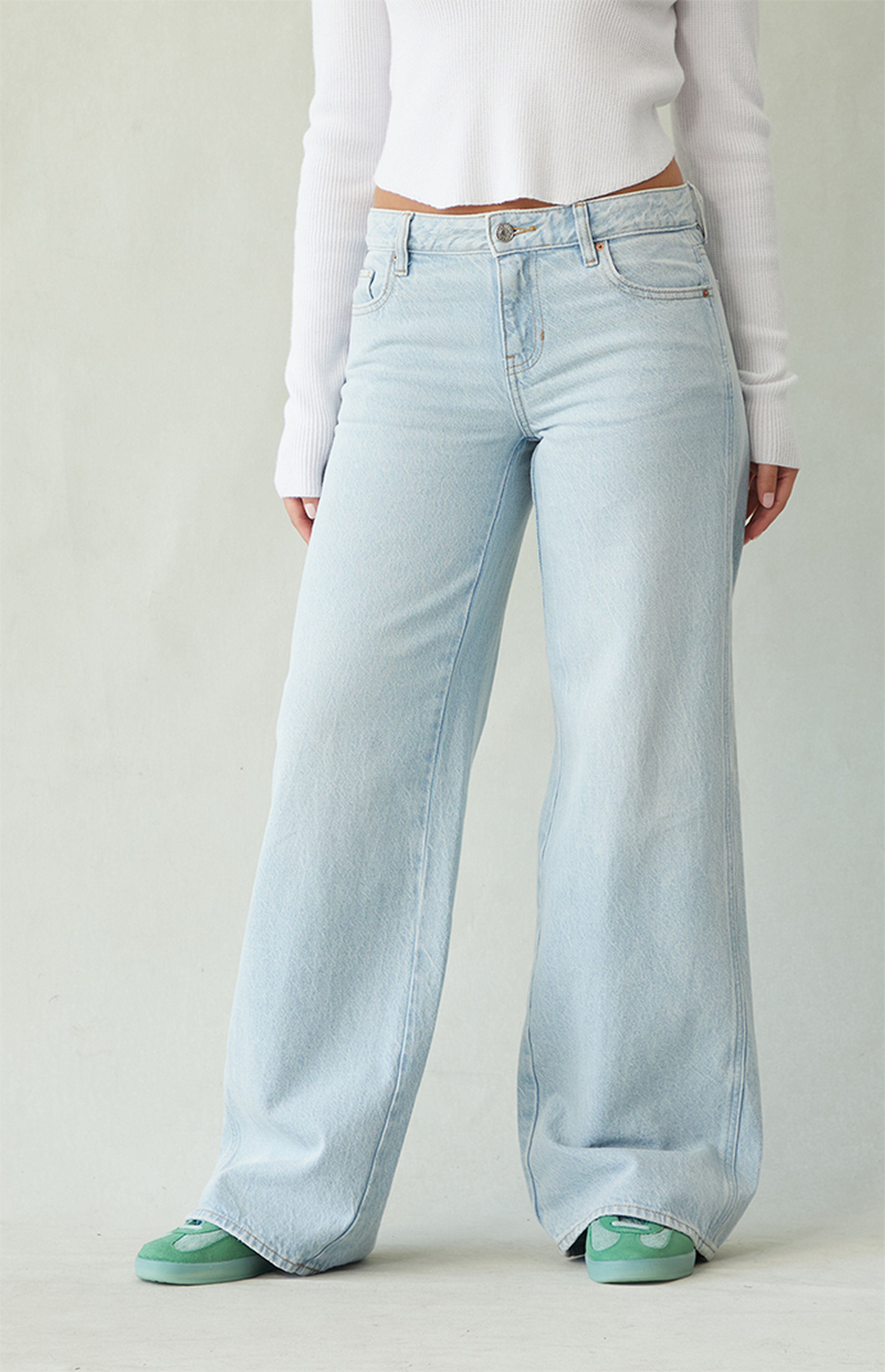 PacSun Eco Light Indigo Low Rise Baggy Jeans | PacSun
