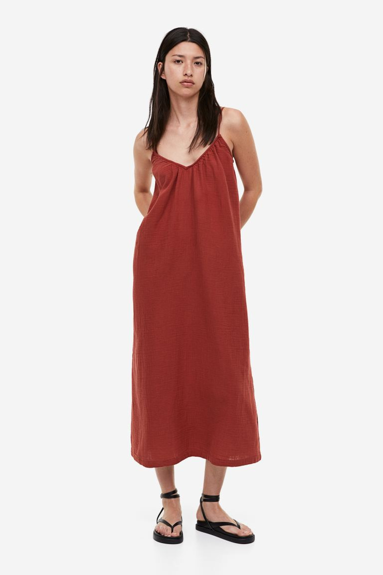 Dress in double weave cotton | H&M (DE, AT, CH, NL, FI)