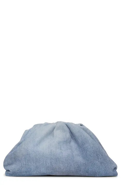 Bottega Veneta Teen Denim Printed Leather Pouch in Medium Blue Den-M B at Nordstrom | Nordstrom