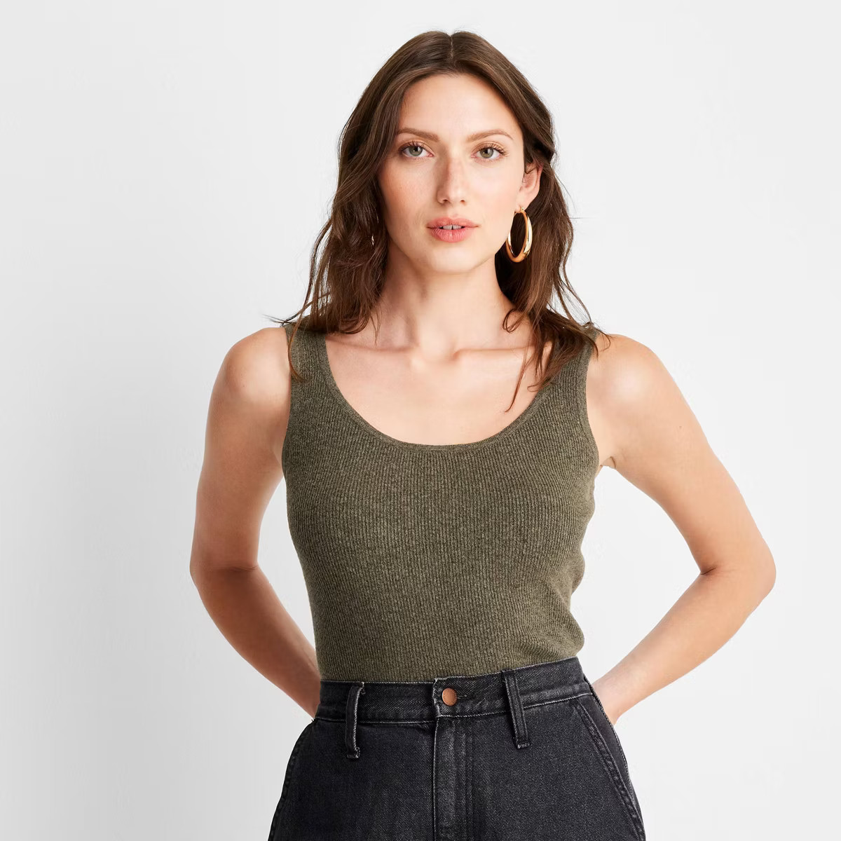 Women's Scoop Neck Sweater Tank Top - A New Day™ | Target