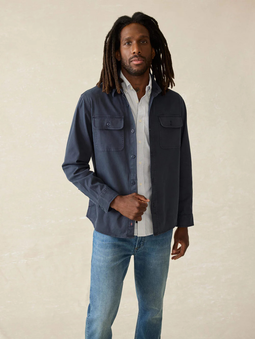 Comfort Twill CPO - Navy | Faherty