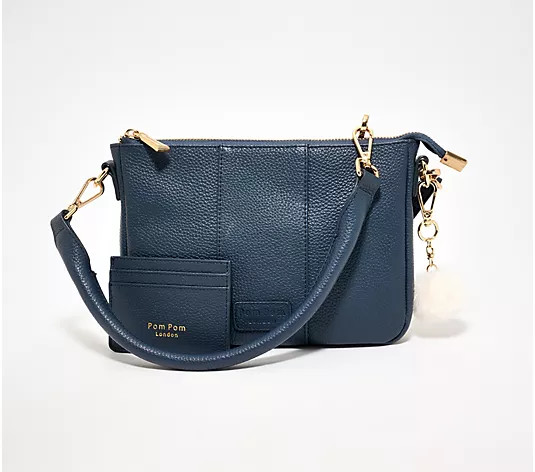 Make Your Selection: Pom Pom London Leather City Lite Crossbody with Shoulder Strap & Wallet | QVC