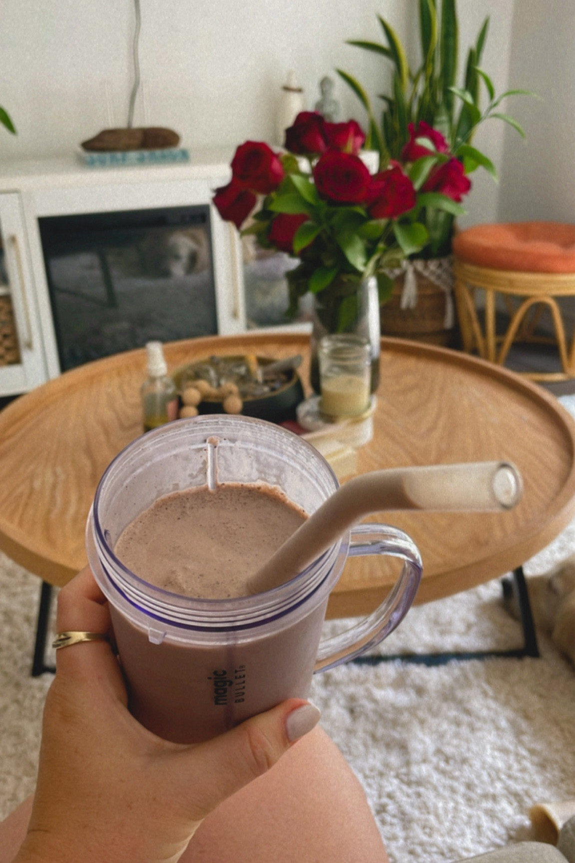 Mint chocolate protein shake