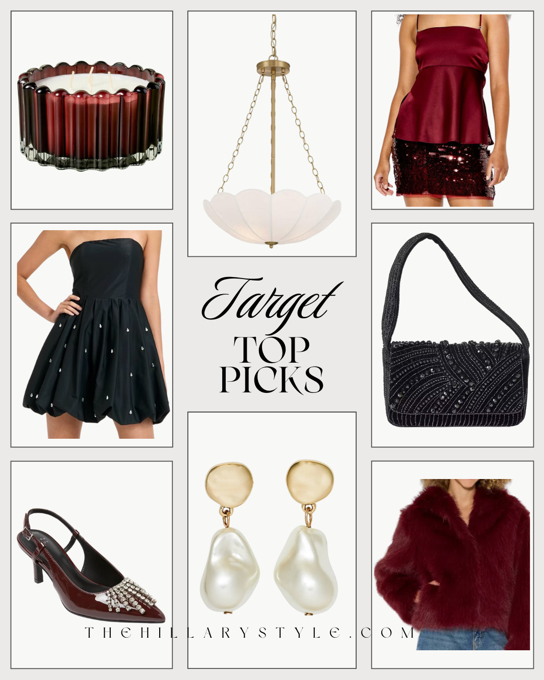 Top Target finds — festive textures, rich jewel tones, statement accessories, and elevated holiday pieces that feel luxe without the price tag. Perfect for party season, gifting, or adding a little glamour to your everyday style. 

 #LTKGiftGuide #LTKootd #LTKSeasonal