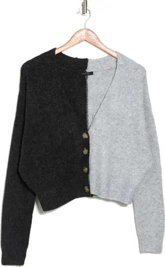 Love Tree Colorblock Crop Cardigan | Nordstromrack | Nordstrom Rack