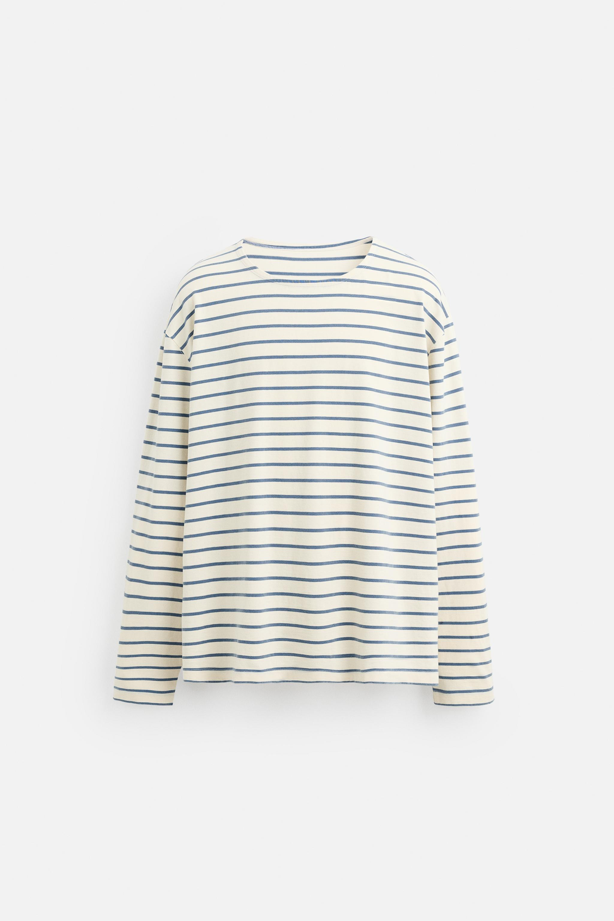 STRIPED JACQUARD T-SHIRT | Zara US