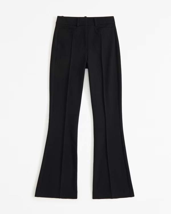 Women's High Rise Flare Tailored Pant | Women's Bottoms | Abercrombie.com | Abercrombie & Fitch (UK)