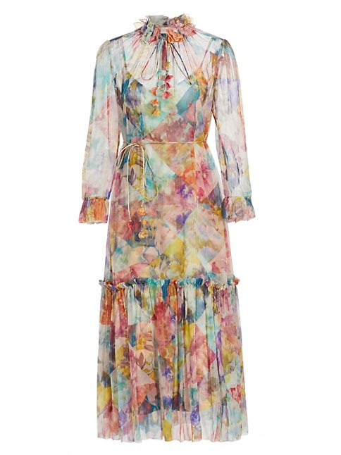 High Tide Floral Silk Midi Dress | Saks Fifth Avenue