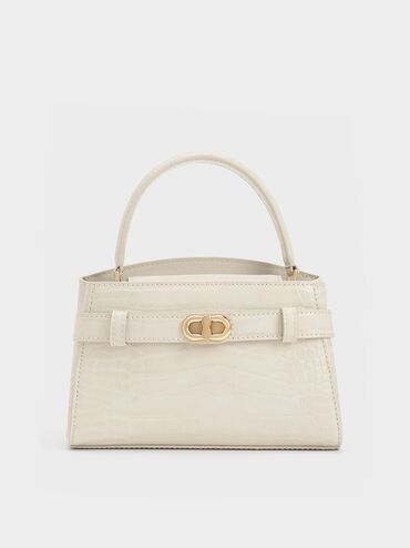 Aubrielle Croc-Effect Top Handle Bag | Charles & Keith US
