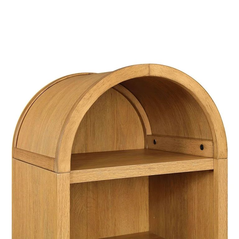 Better Homes & Gardens Juliet Narrow Arch Bookcase, Light Honey Wood Finish - Walmart.com | Walmart (US)