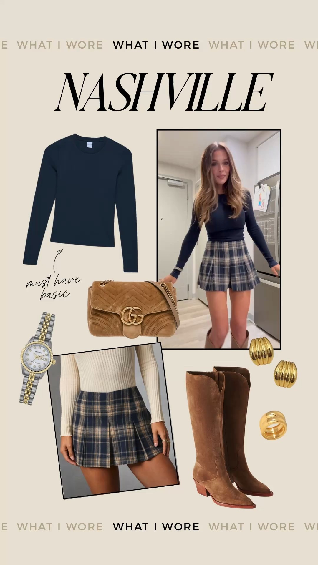 Nashville going out fall outfit. Skirt is a skirt. Wearing size XS