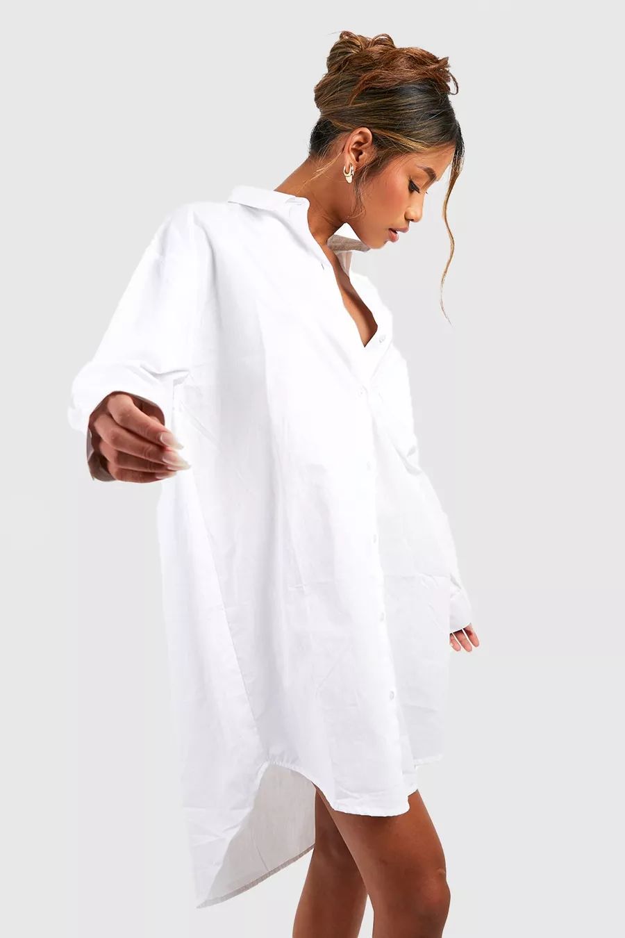 Cotton Poplin Ultimate Oversized Shirt Dress | boohoo (US & Canada)