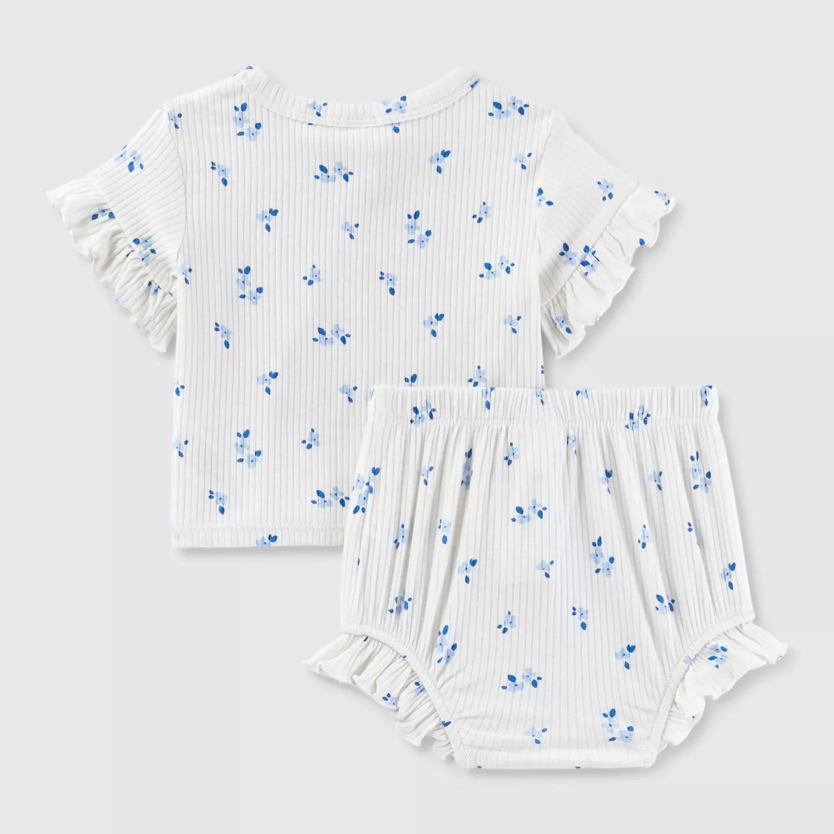 Baby Girls' Ribbed Top & Bottom Set - Cat & Jack™ | Target