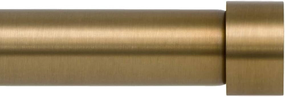 Ivilon Drapery Window Curtain Rod - End Cap Style Design 1 Inch Pole. 72 to 144 Inch Color Warm G... | Amazon (US)