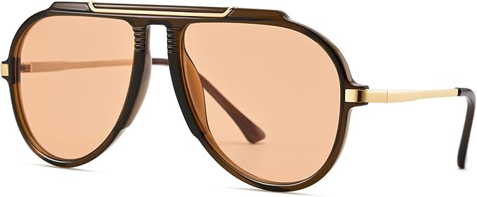 Pro Acme Oversized Aviator Sunglasses for Women Men, 70s Retro Aviators Style with Tangle Free To... | Amazon (US)