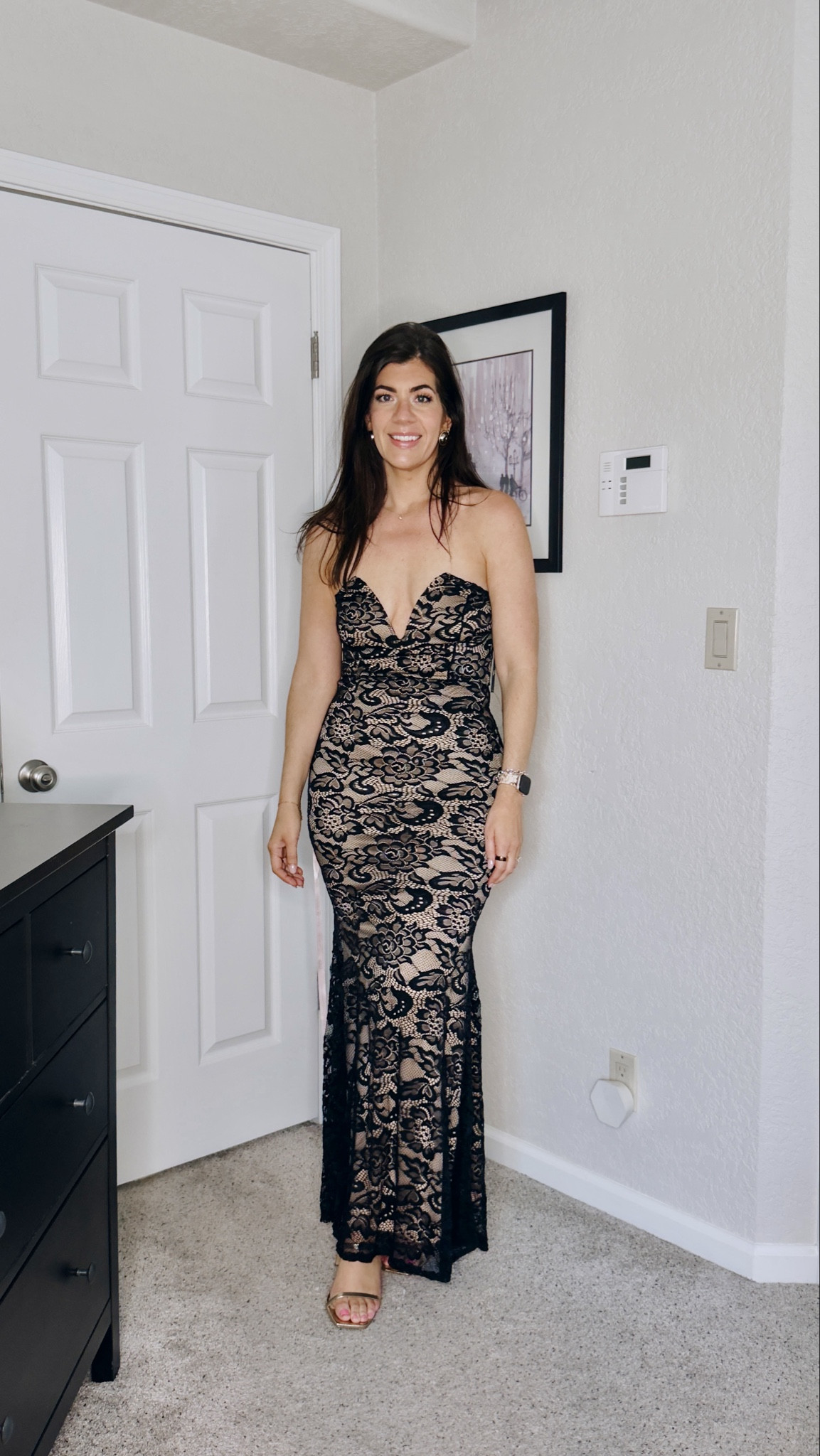 In a large lace dress 

#LTKWedding #LTKTall #LTKMidsize