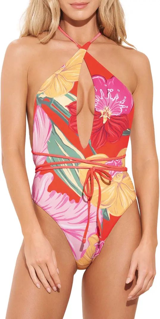 Maaji Kenya Camellia Orchid Reversible One-Piece Swimsuit | Nordstrom | Nordstrom