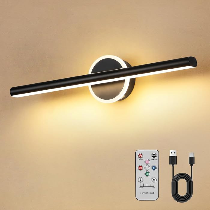 Wireless Picture Light, 16 inches Art Wall Light, Picture Light Battery Operated,Battery Operated... | Amazon (US)