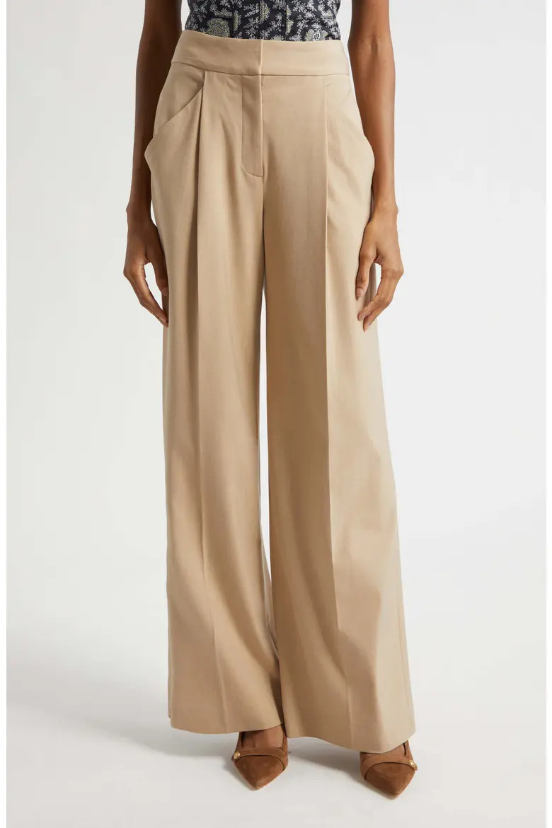 Veronica Beard Rimini Pleated Wide Leg Pants (Women) | Nordstrom | Nordstrom