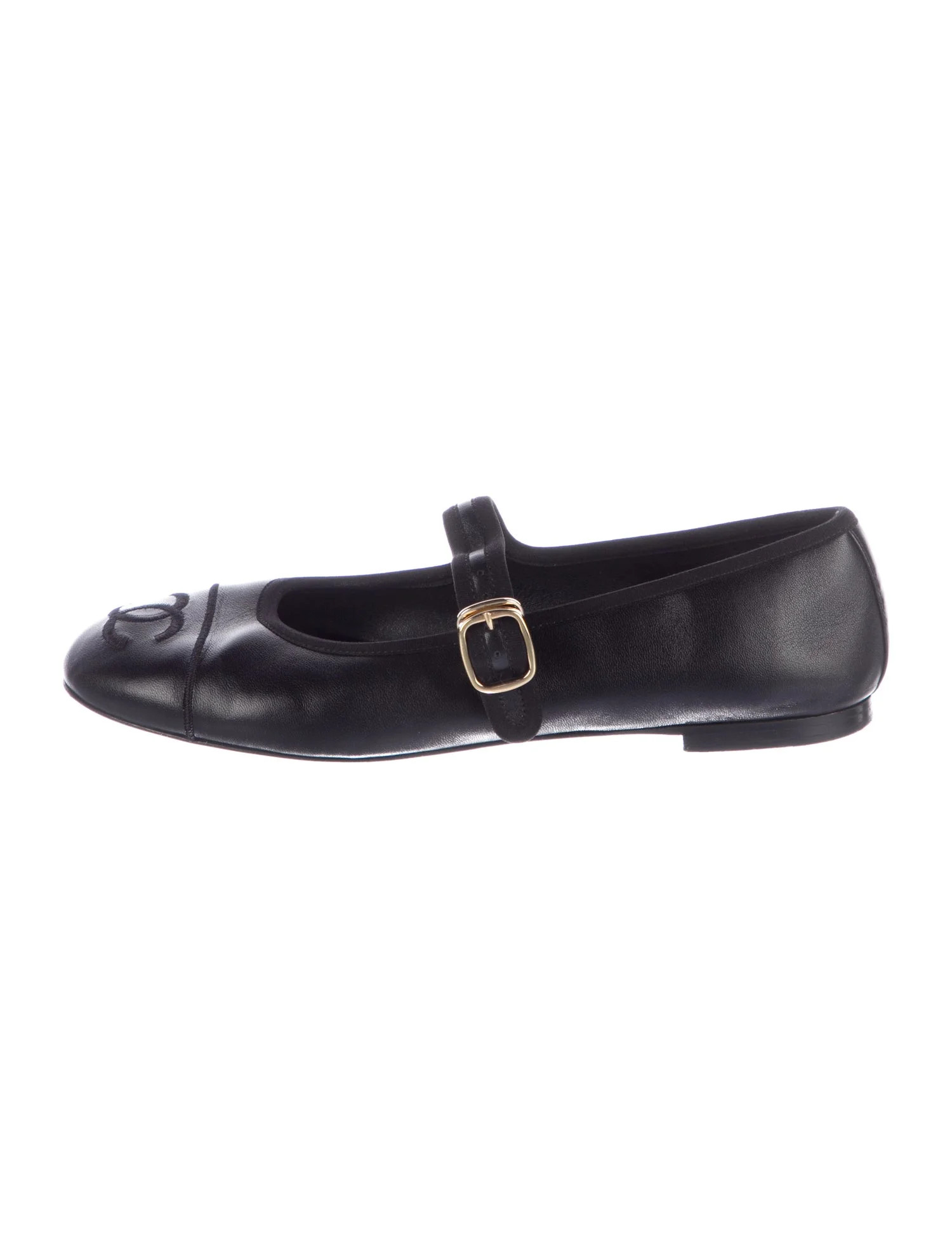 Chanel 2024 Interlocking CC Logo Mary Jane Flats - Black Flats, Shoes - CHA1372624 | The RealReal | The RealReal