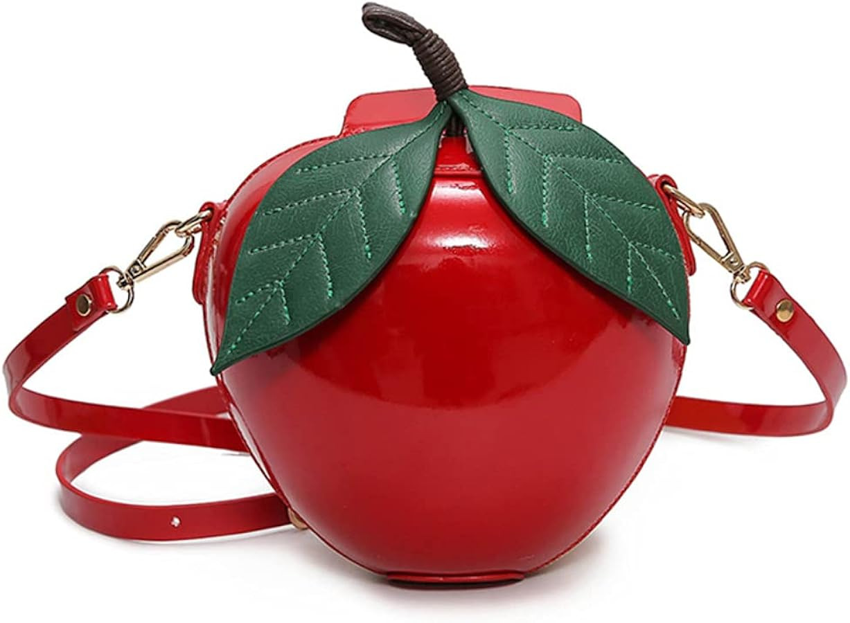 Apple Shape PU Women Crossbody Messenger Shoulder Bags Cute cartoon Satchel Lolita Casual Leather... | Amazon (US)