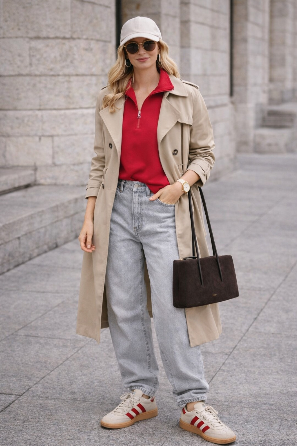 spring summer outfit trench coat hat, adidas  

 

#LTKspring #LTKeurope #LTKstyletip