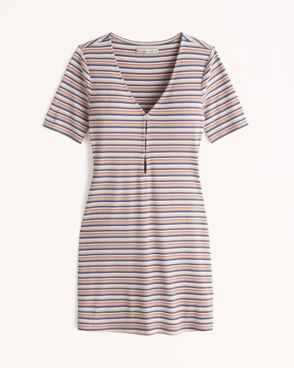 Women's Triple Keyhole Knit Mini Dress | Women's Dresses & Jumpsuits | Abercrombie.com | Abercrombie & Fitch (US)