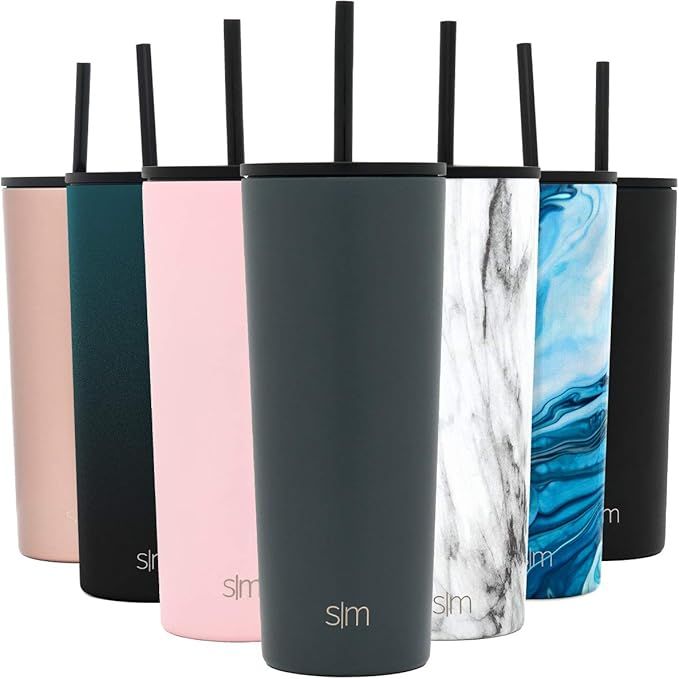 Simple Modern Insulated Tumbler Cup with Straw Lid and Flip Lid | Reusable Stainless Steel Water ... | Amazon (US)