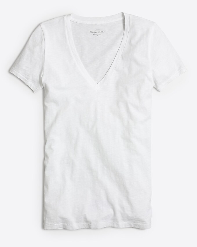 Vintage slub cotton V-neck tee | J.Crew Factory