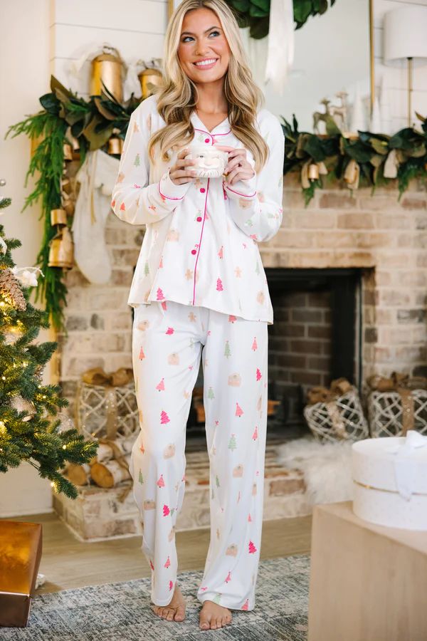 Staying In Gingerbread L/S Pajama Set | The Mint Julep Boutique