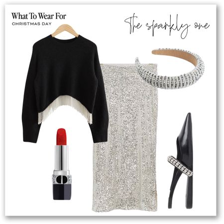 Christmas Day outfits - The Sparkly One ✨

Sequin midi skirt, high street, headband, H&M, party wear, nye, embellished flats, & other stories, Christmas jumper 

#LTKSeasonal #LTKparties #LTKHoliday