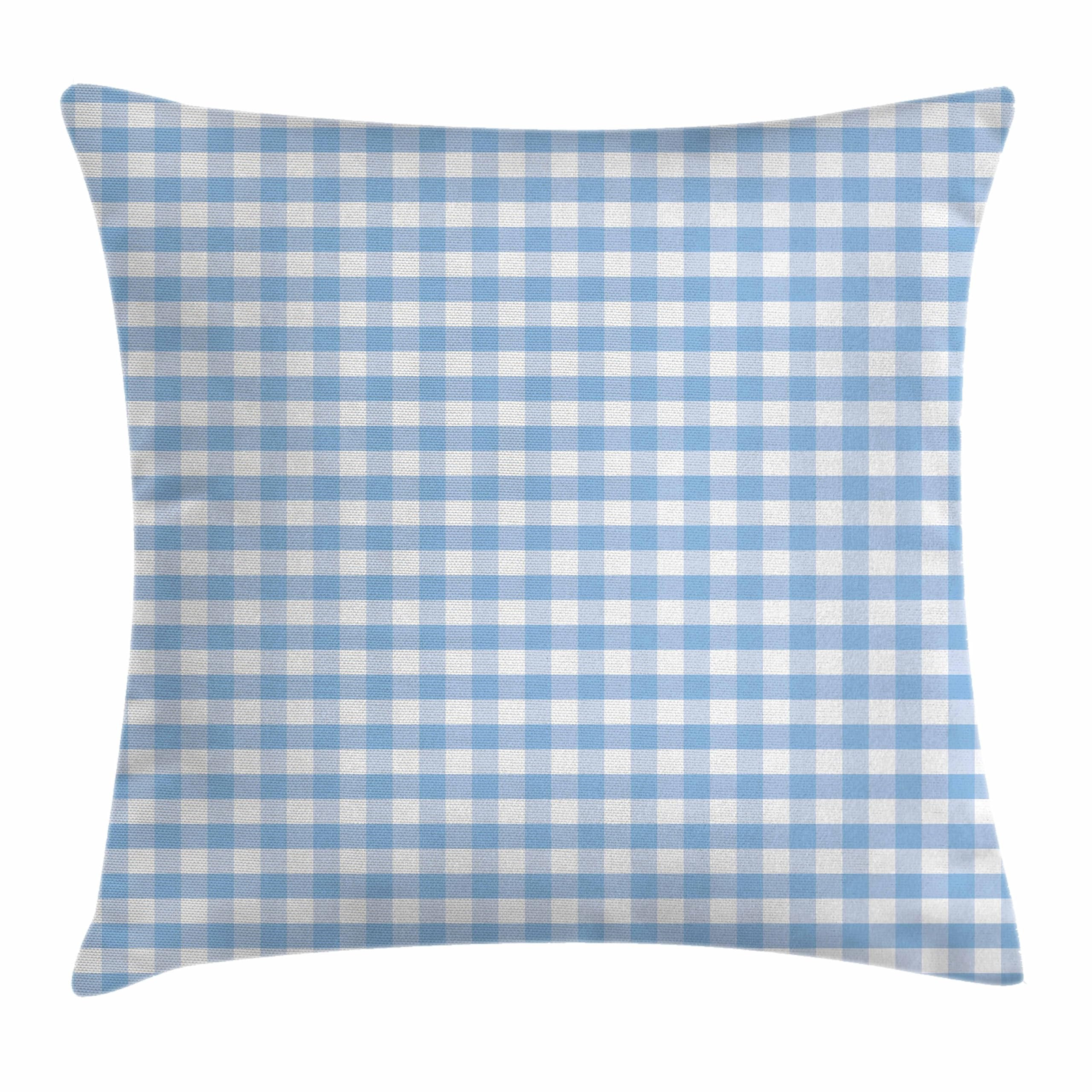 Ambesonne Checkered Pillow Cushion Cover Pack of 2, Little Squares and Stripes Pastel Color Gingh... | Amazon (US)