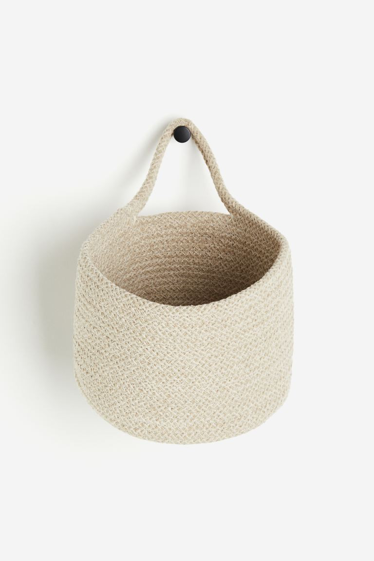 Cotton Wall Storage Basket - Beige - Home All | H&M US | H&M (US + CA)