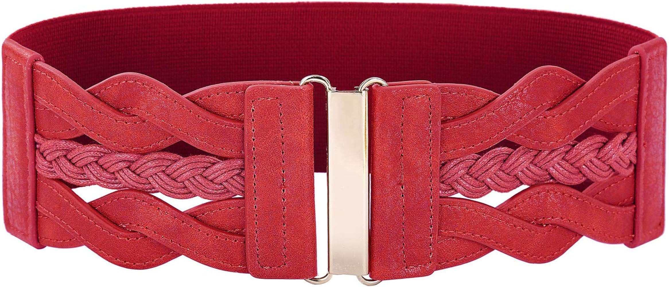 Women's Elastic Vintage Belt Stretchy Retro Wide Waist Cinch Belt | Amazon (US)