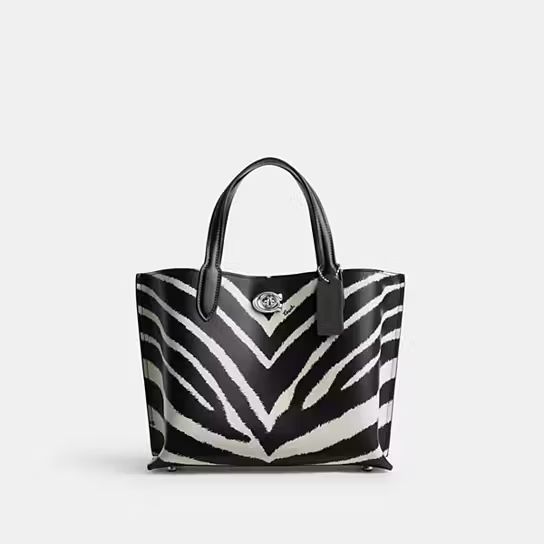 Willow Tote 24 With Zebra Print | Coach (US)