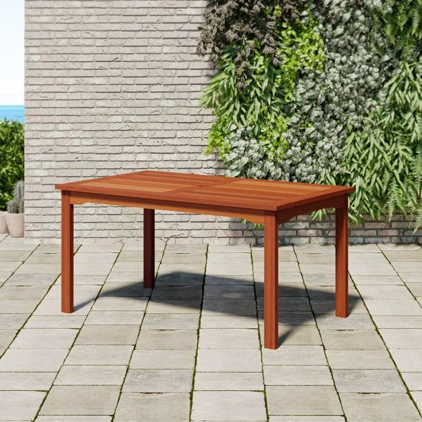 Milano Rectangular Patio Table Solid Wood 100% FSC Certified Ideal for Outdoors and Indoors | Walmart (US)