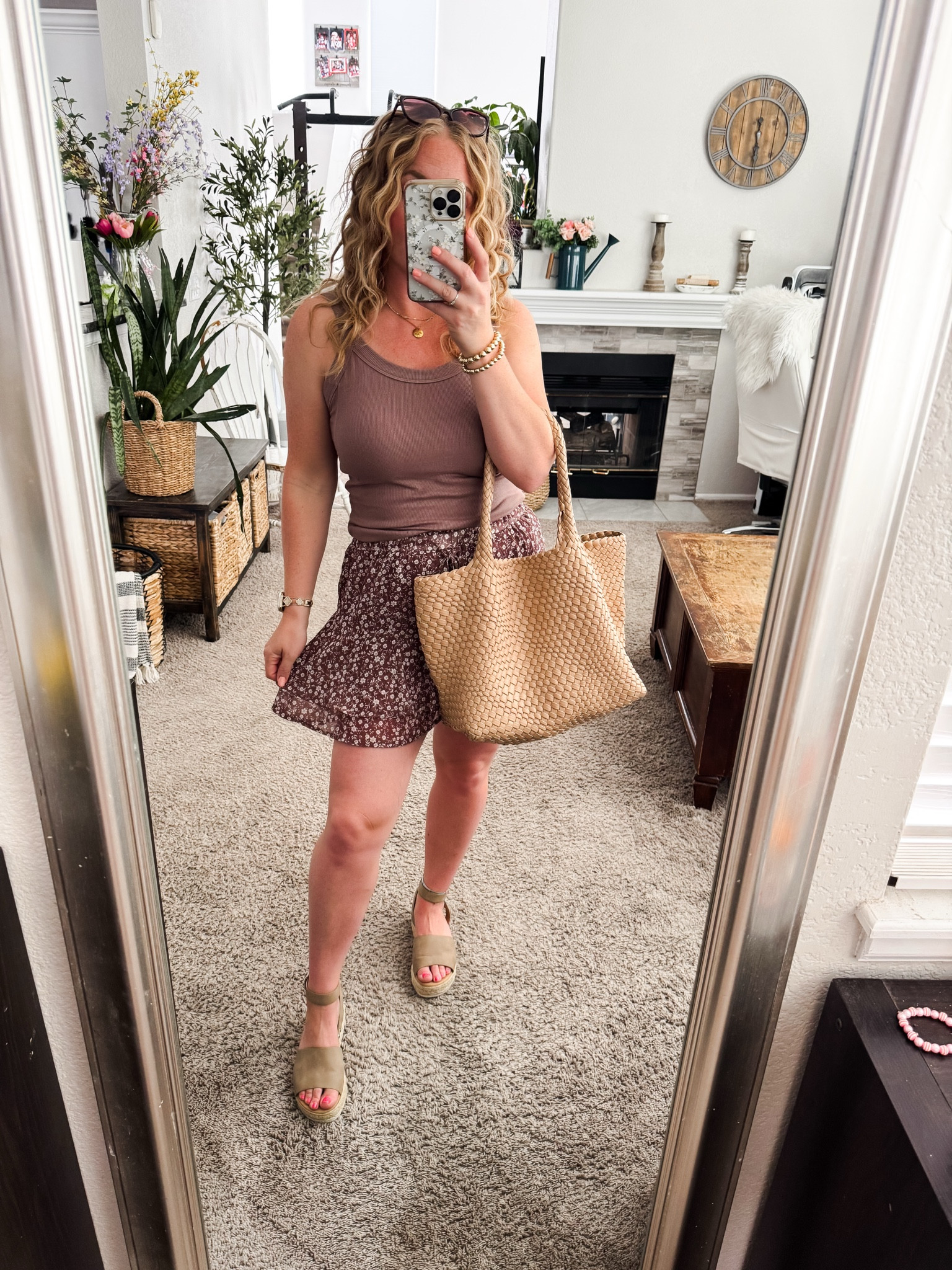 Brown tank top with built in bra, brown floral skort, tote bag, and platform sandals 






Amazon outfits every outfit inspo, outfit ideas, casual outfits amazon, amazon outfits every day, spring outfits 2026, summer outfits

#LTKootd #LTKSaleAlert #LTKPetite