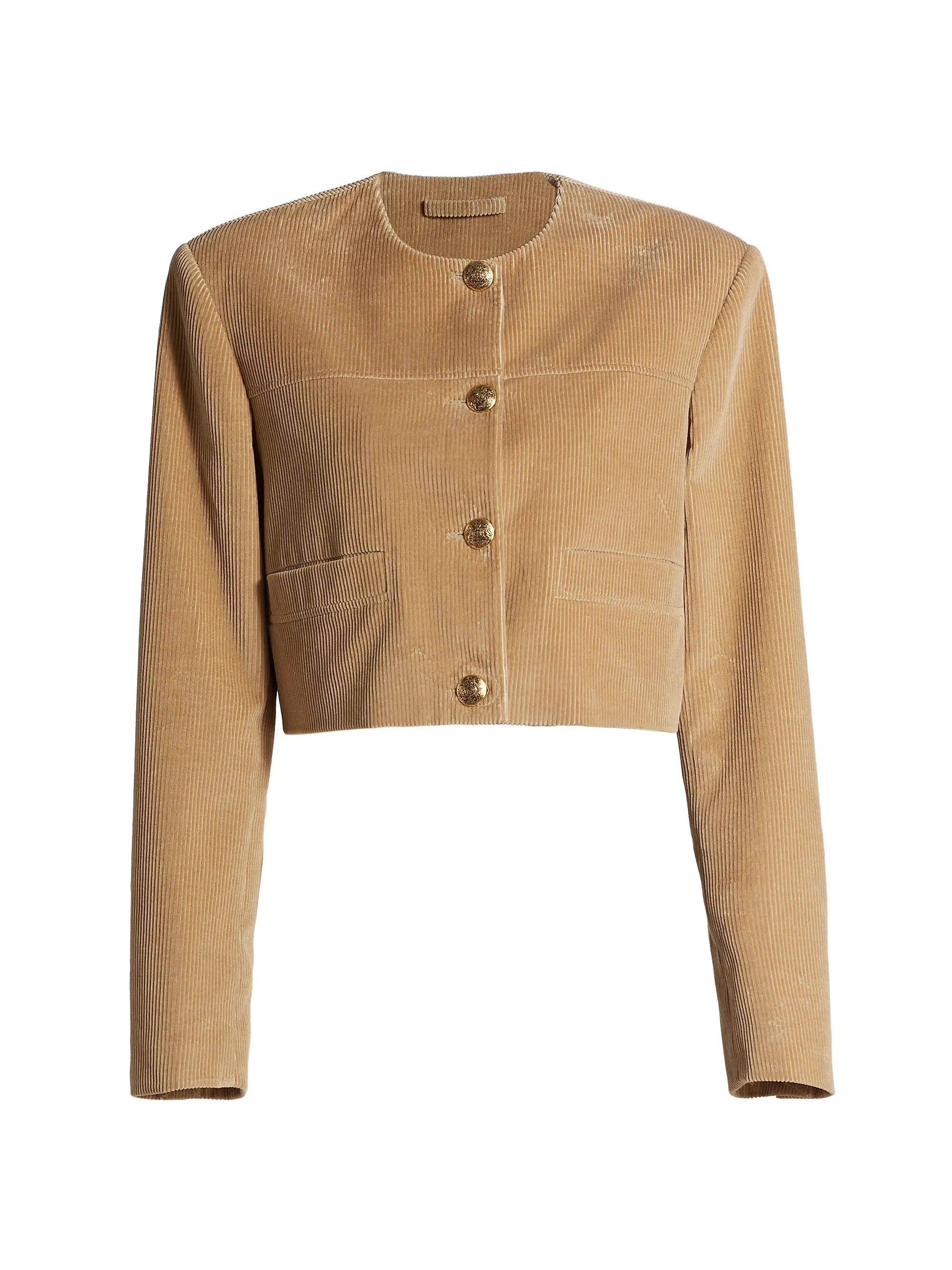 Pia Corduroy Crop Jacket | Saks Fifth Avenue
