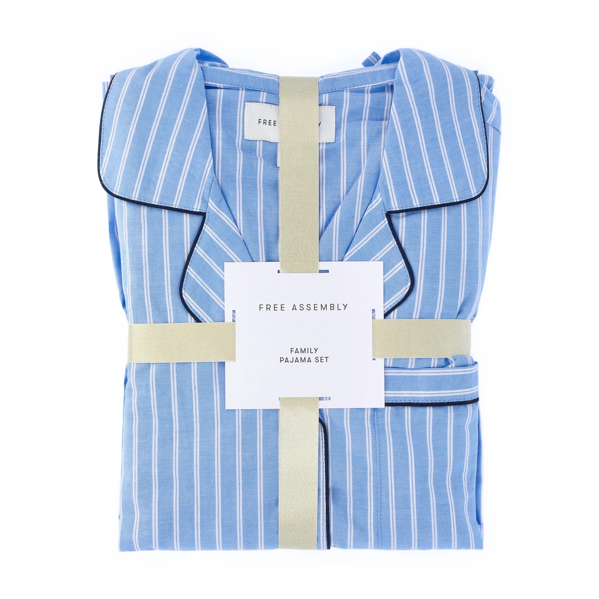 Free Assembly Matching Family Pajamas Women's Cotton Notch Collar Top and Pants Gift Set, 2-Piece... | Walmart (US)