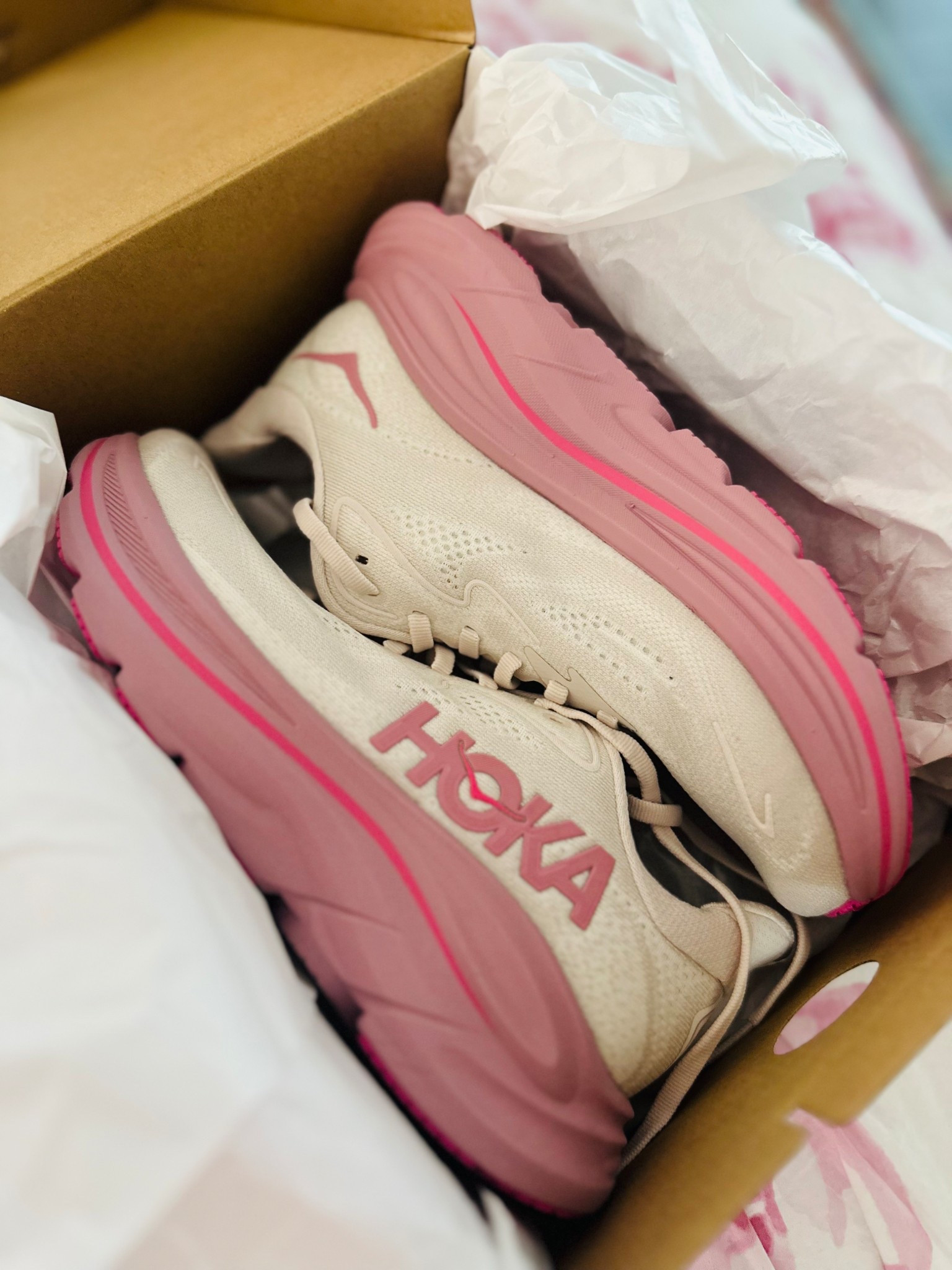 My new favorite tennis shoes!!!! These are my first pair of Hoka’s & I am LOVING them. The comfort is amazing. 👏

Tennis shoes. Hoka. Shoes. Pink. Pink shoes. 

#LTKgrwm #LTKootd #LTKActive