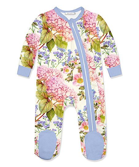 Cream Watercolor Floral Footie - Infant | Zulily
