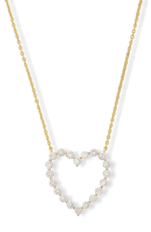 Melinda Maria Baby She's an Icon Heart Pendant Necklace in Gold-White at Nordstrom | Nordstrom